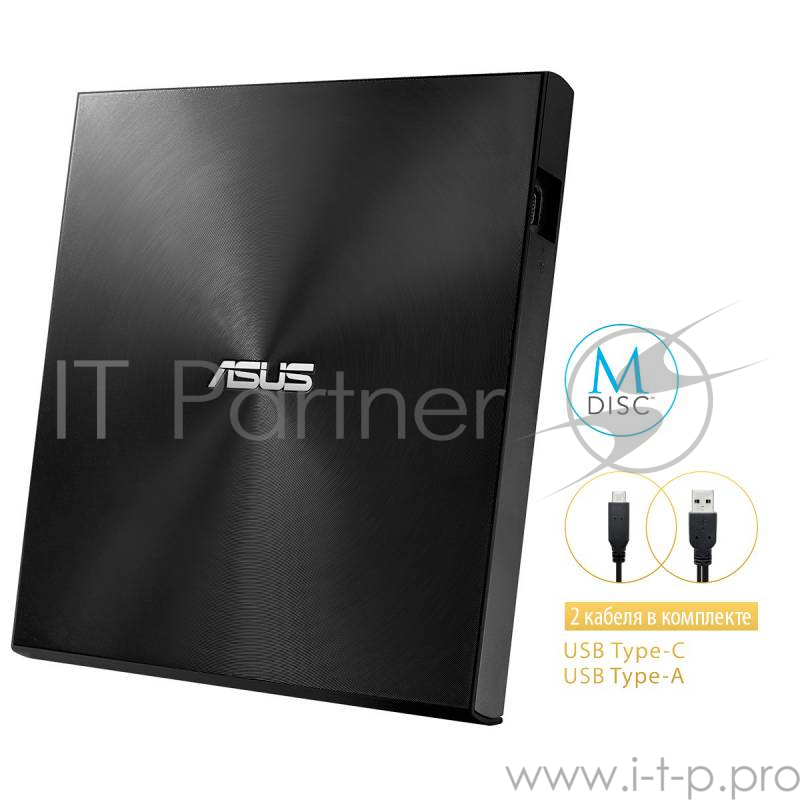 Привод DVD-RW Asus SDRW-08U9M-U черный USB slim ultra slim M-Disk Mac внешний RTL
