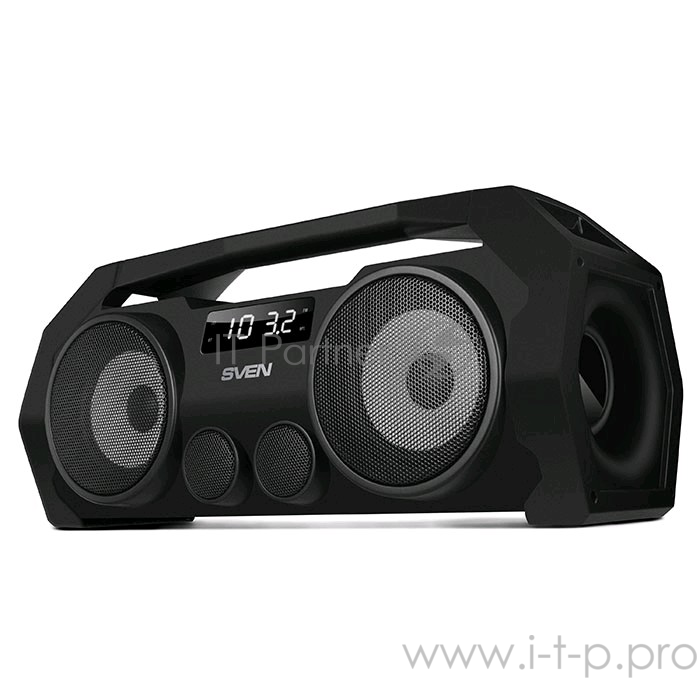 Портативная колонка SVEN PS-410, черный (14 Вт, Bluetooth, FM, USB, microSD, LED-дисплей, 2000мА*ч)