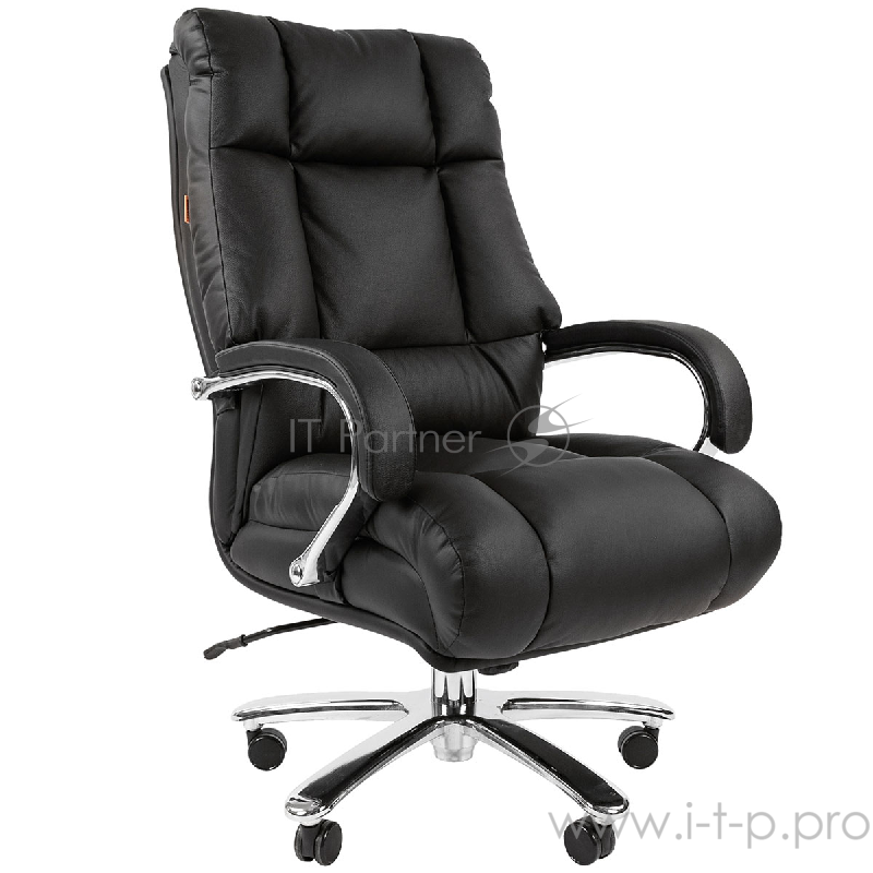 Chairman 405 Офисное кресло (натуральная кожа, хромированный металл, газпатрон 4 кл, ролики BIFMA 5,1, механизм качания)