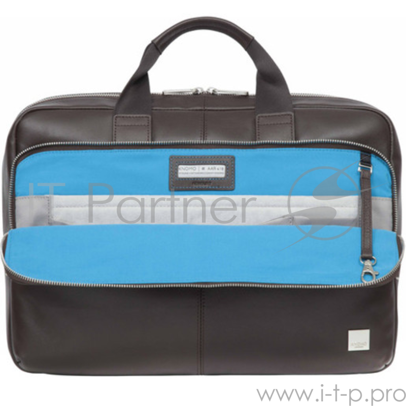 Сумка Knomo bury для ноутбука до 15. Материал кожа натуральная. Цвет коричневый.