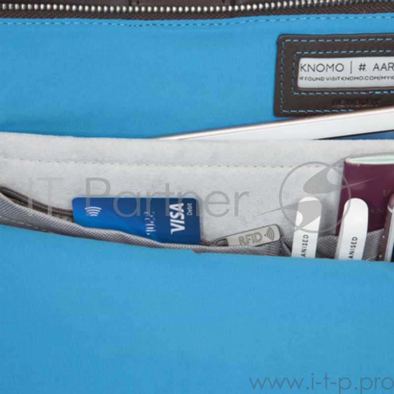 Сумка Knomo bury для ноутбука до 15. Материал кожа натуральная. Цвет коричневый.