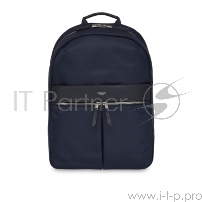 Рюкзак Knomo Beauchamp для ноутбука до 14. Материал нейлон, кожа натуральная. Цвет темно-синий.