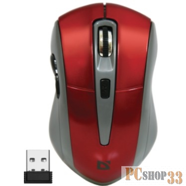Мышь Defender Accura MM-965 Red USB 52966 {Беспроводная оптическая мышь, 6кнопок,800-1600dpi}