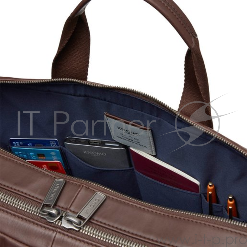 Сумка Knomo Roscoe для ноутбука до 15.6. Материал кожа натуральная. Цвет коричневый.
