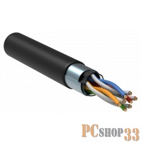 Витая пара ITK LC3-C5E04-329 F/UTP кат.5E 4x2x24AWG LSZH черный (305м)