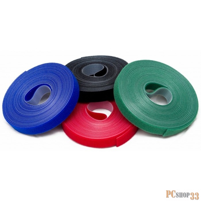 Лента (липучка) Hyperline WASNR-5x9-GN в рулоне, ширина 9 мм, длина 5 м, зеленая