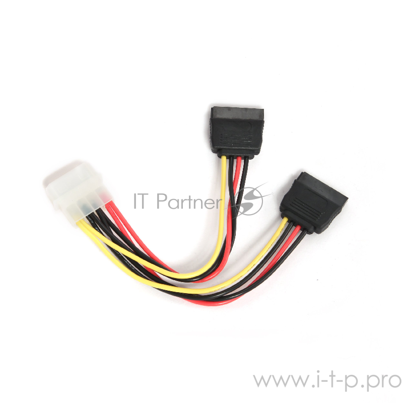 Кабель Cablexpert Кабель питания SATA CC-SATA-PSY-0.3M, 30см, molex 4pin/2x sata15pin, на 2 устр., пакет