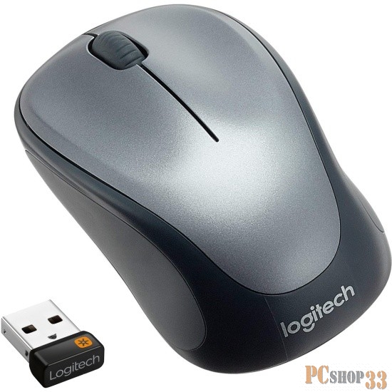 Оптическая мышь Logitech M235 910-002201, беспров., 2кн.+скр., серо-черный (USB)