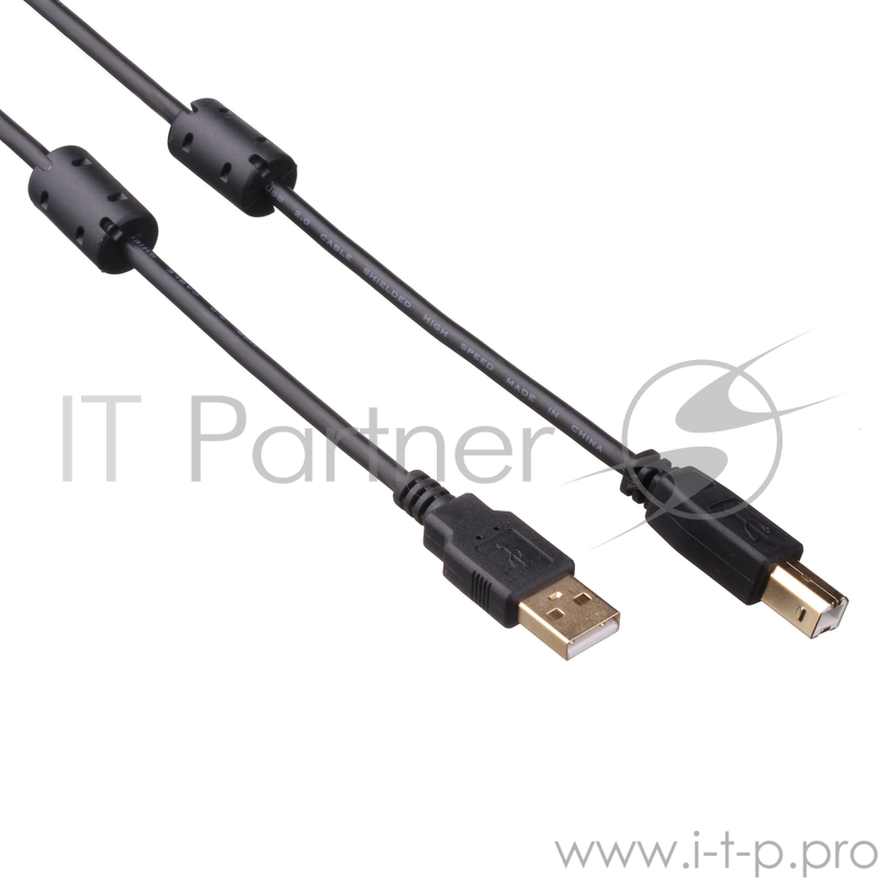 Кабель Exegate EX138946RUS Кабель USB 2.0 A--B 1.8м Exegate 2 фильтра, позолоченные контакты