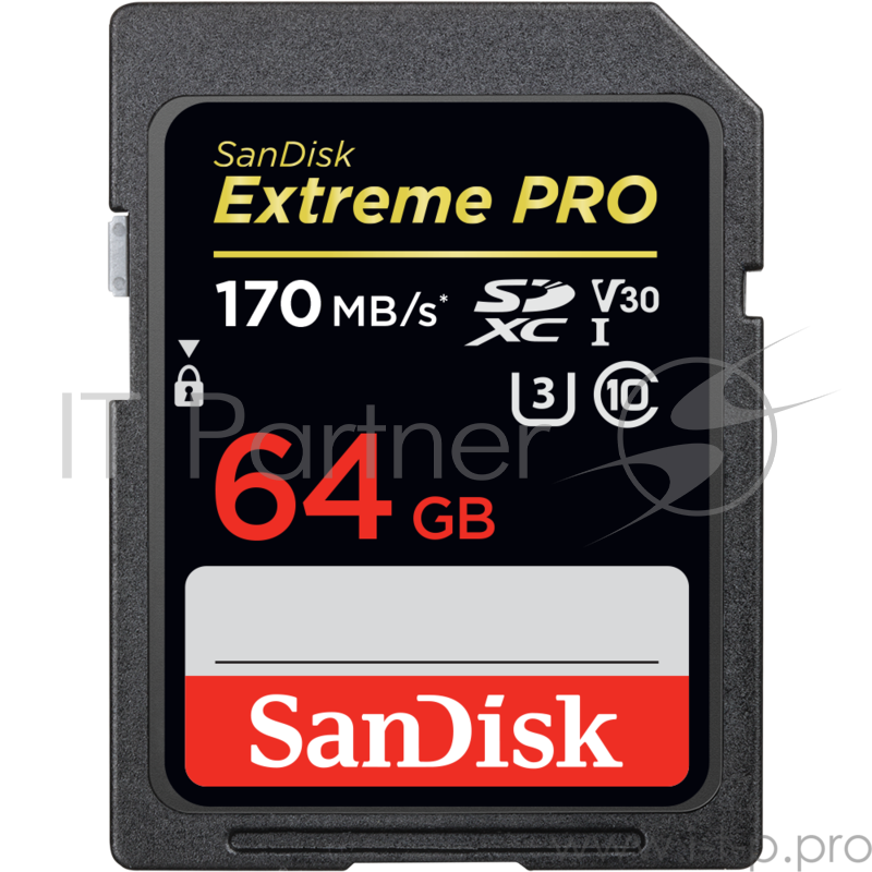 Флеш карта SD 64GB SanDisk SDXC Class 10 V30 UHS-I U3 Extreme Pro 170MB/s