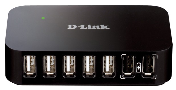 Разветвитель USB 2.0 D-Link DUB-H7 7порт. черный (DUB-H7/B)