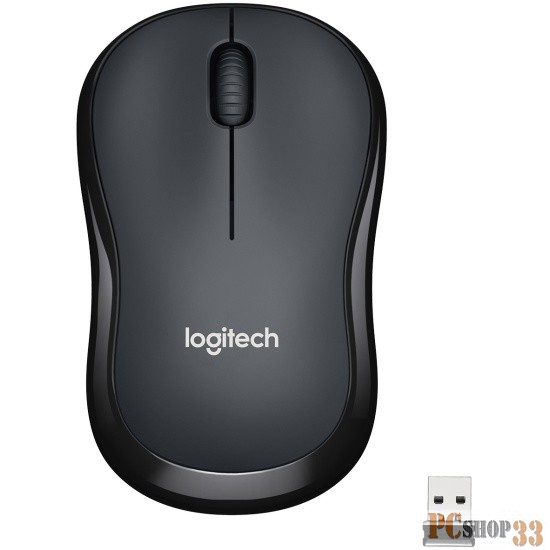 Оптическая мышь Logitech M220 Silent 910-004878, беспров., 2кн.+скр., черно-серый (USB)