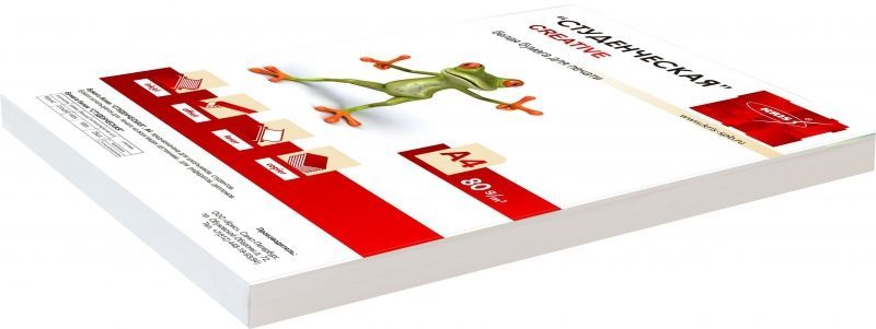 Бумага Creative БС-100 A4/80г/м2/100л./белый CIE100% матовое общего назначения(офисная)