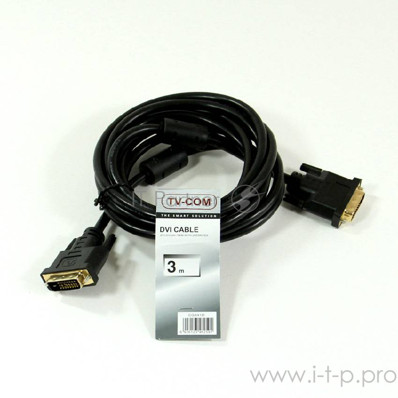 Кабель TV-COM Кабель DVI-D Dual link 25M/25M, экран, феррит.кольца, 3м (CG441D-3M) 6926123462591