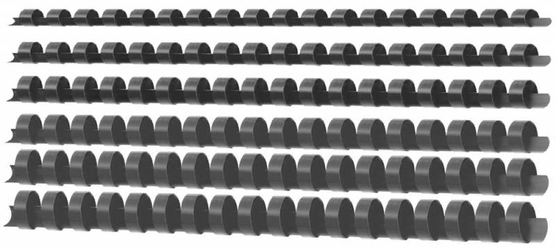 Пружины для переплета пластиковые Deli d=10мм-60лист A4 ассорти (100шт) E3835