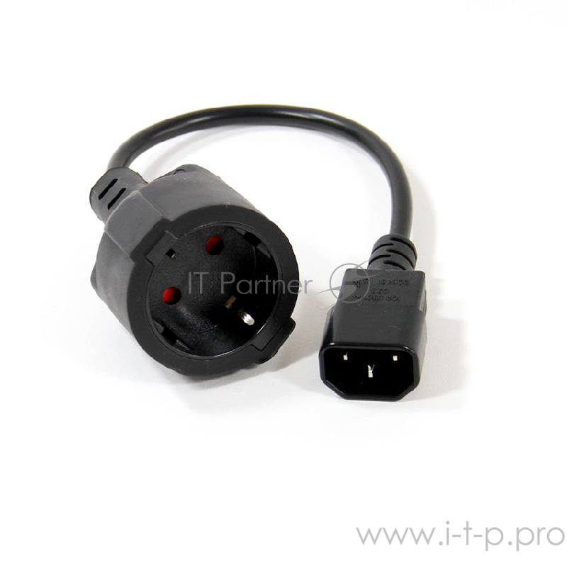Кабель VCOM CE002-CU0.75-0.15M Кабель-переходник UPS-розетка VCOM (IE-320 C14 to Socket Type-F) 3Gx0,75mm VDE CE002