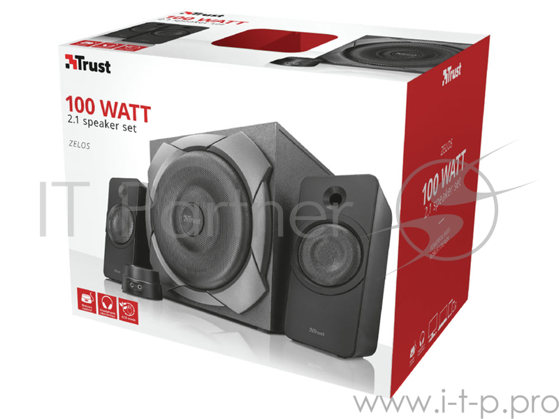 Колонки TRUST 2.1 ZELOS black