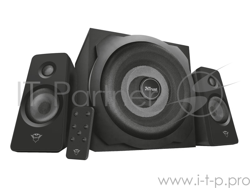 Колонки TRUST 2.1 GXT 638 black (120Вт,подсветка, ДУ, 3,5mini-jack)