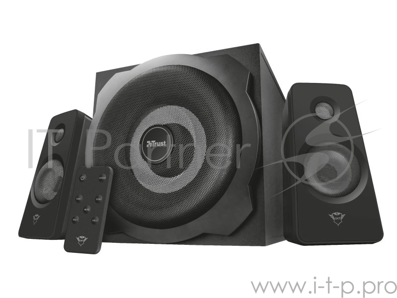 Колонки TRUST 2.1 GXT 638 black (120Вт,подсветка, ДУ, 3,5mini-jack)