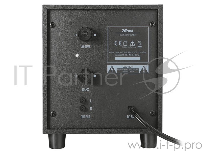 Колонки TRUST 2.1 Avora black (18Вт,3,5mini-jack)