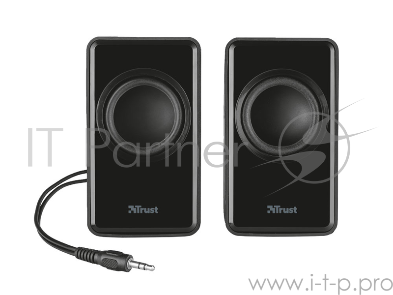 Колонки TRUST 2.1 Avora black (18Вт,3,5mini-jack)