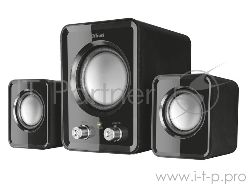 Колонки TRUST 2.1 ZIVA black (12Вт,3,5mini-jack)
