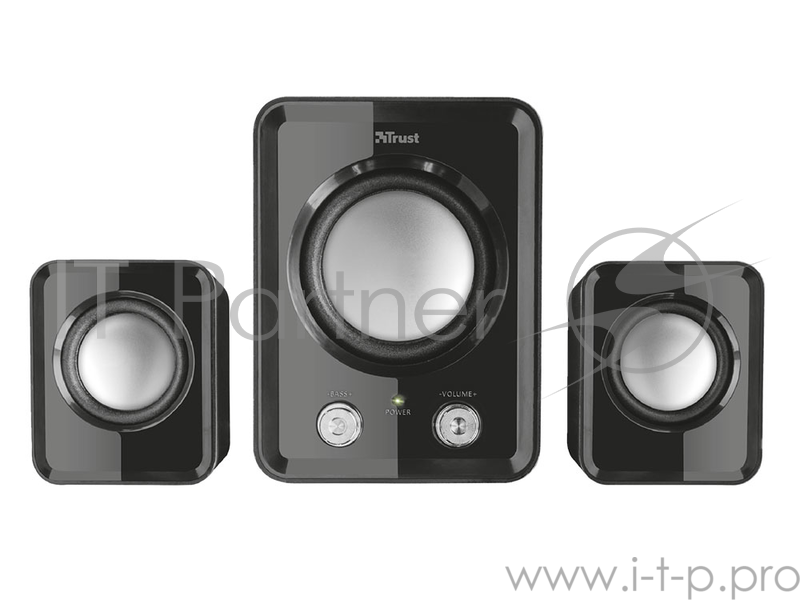 Колонки TRUST 2.1 ZIVA black (12Вт,3,5mini-jack)