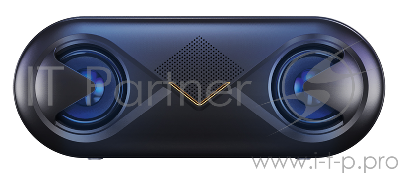 Колонка беспроводная Qumo X5 BT0005, BT 5.0, 6 Вт (3x2) + пассивный динамик, Micro SD, AUX черный, подсветка