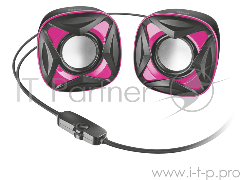Колонки TRUST 2.0 XILO pink (8Вт,3,5mini-jack)