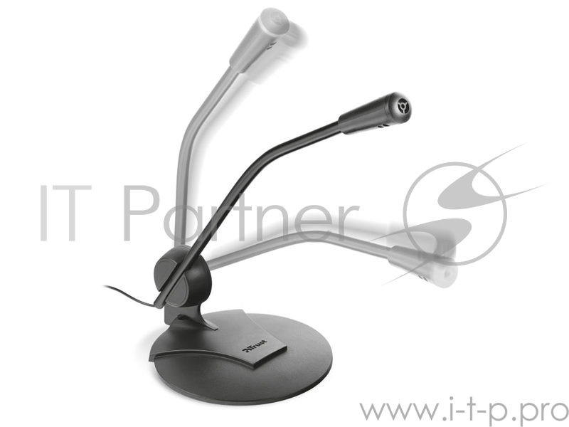 Микрофон TRUST PRIMO (настольный микрофон,Кабель 1,8м,3,5 мм,Регулируемый угол)