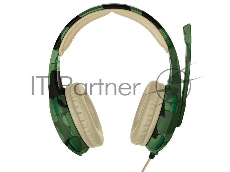 Гарнитура TRUST GXT 310C RADIUS green camo (настраиваемый микрофон,мощный звук,Кабель 1 м)
