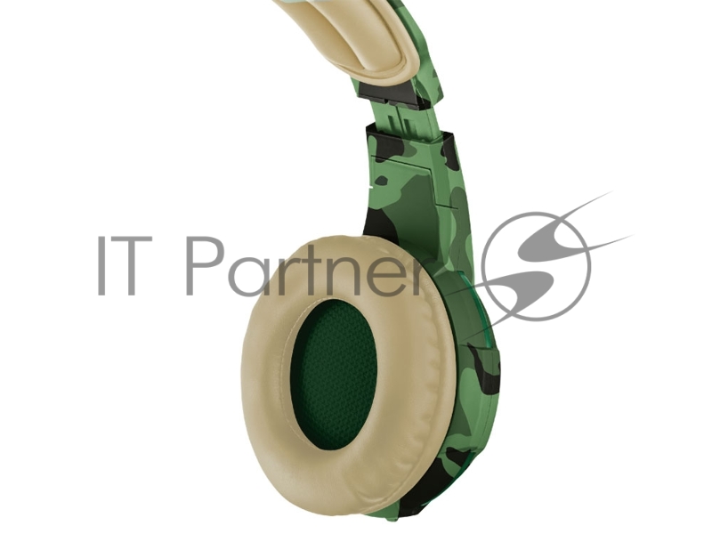 Гарнитура TRUST GXT 310C RADIUS green camo (настраиваемый микрофон,мощный звук,Кабель 1 м)