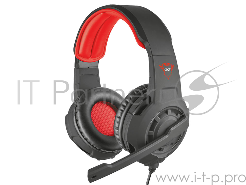 Гарнитура TRUST GXT 310 black red (Настройка микрофона и длины оголовья,Кабель1 м,Mini-jack 3.5 мм)