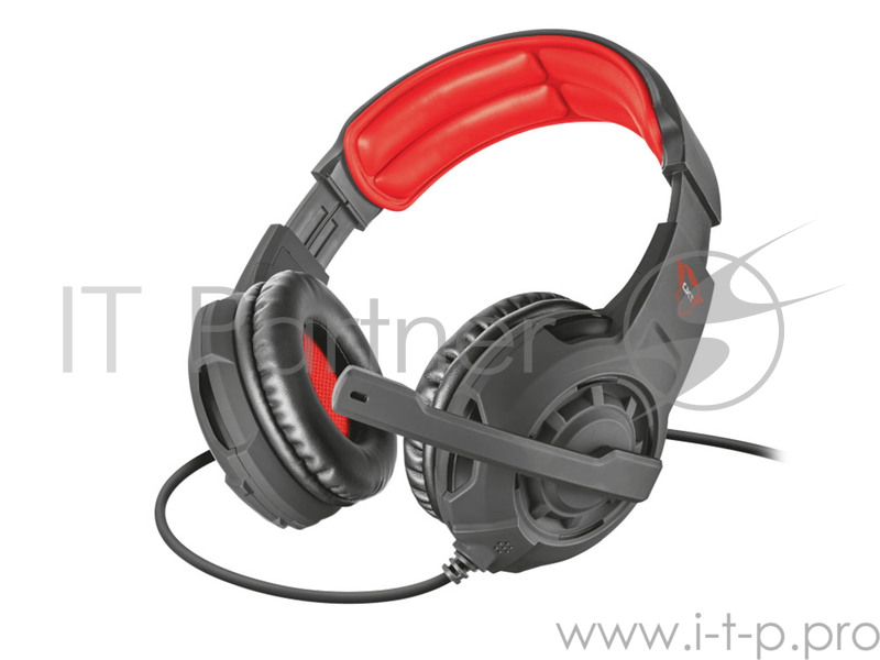 Гарнитура TRUST GXT 310 black red (Настройка микрофона и длины оголовья,Кабель1 м,Mini-jack 3.5 мм)