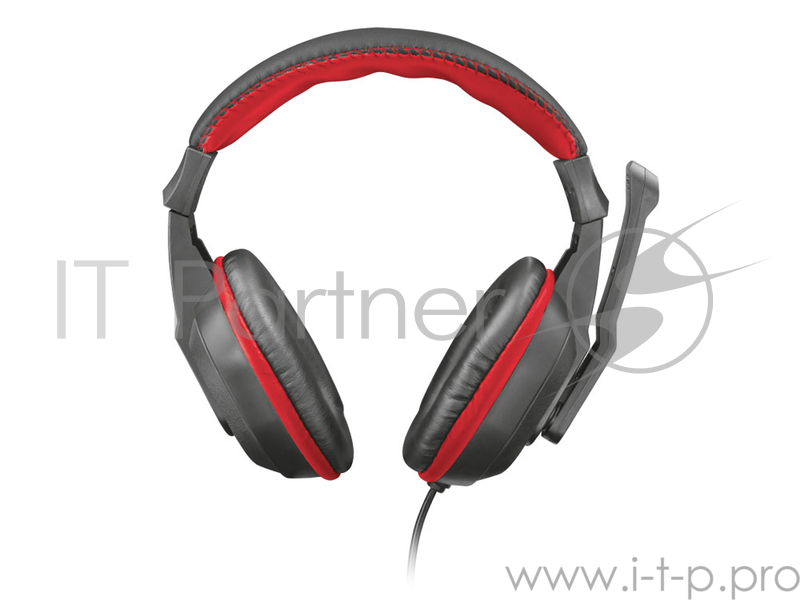Гарнитура TRUST ZIVA black red (складной микрофоном,Регулятор громкости,кабель 1,8м. Коннектор 3,5 мм.)