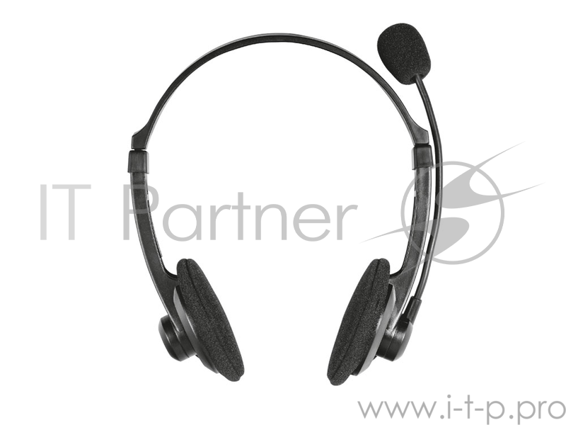 Гарнитура TRUST LIMA black (гибкий микрофон,регулятор громкости,Mini-jack 3,5 и переходник с разъемом наушники/микрофон для ПК.)