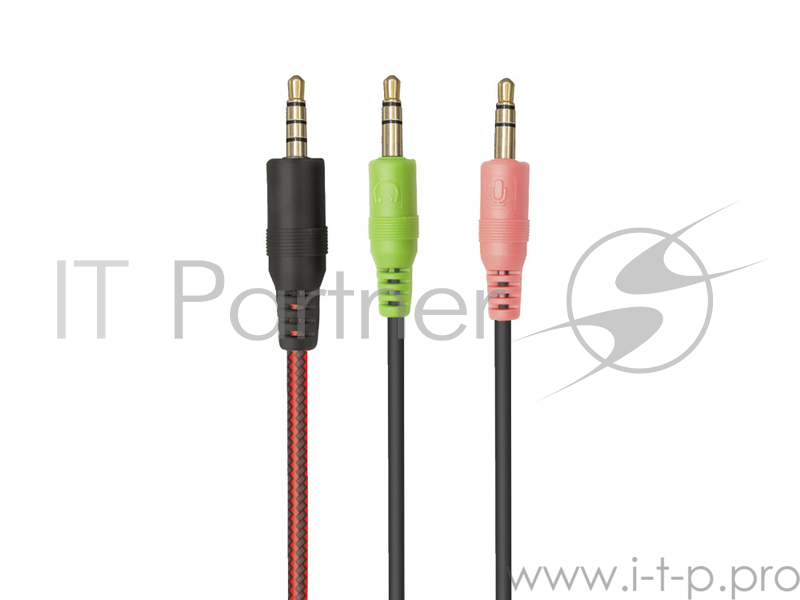 Гарнитура TRUST GXT 322 black red (гибкий микрофон,Регулятор громкости,отключения микрофона,кабель 2 м.)