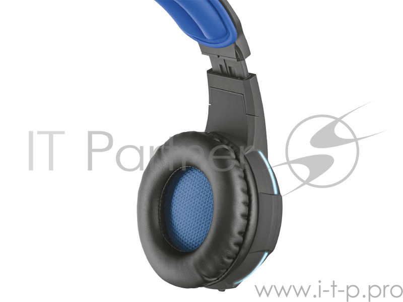 Гарнитура TRUST GXT 350 RADIUS black blue (звук 7.1,USB,Подсветка)