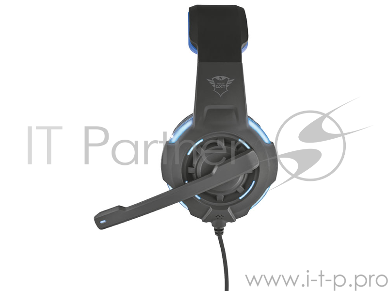 Гарнитура TRUST GXT 350 RADIUS black blue (звук 7.1,USB,Подсветка)