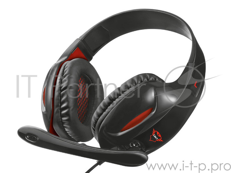 Гарнитура TRUST GXT 330XL black red (Складной микрофон,управление громкостью и отключением микрофона)