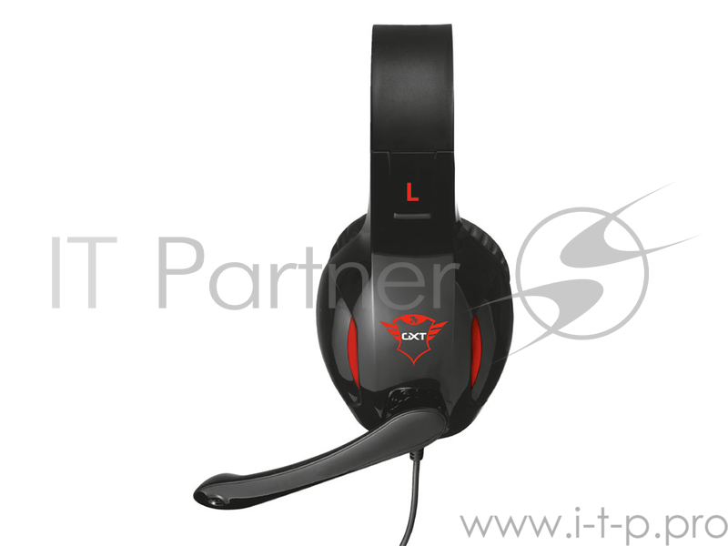 Гарнитура TRUST GXT 330XL black red (Складной микрофон,управление громкостью и отключением микрофона)