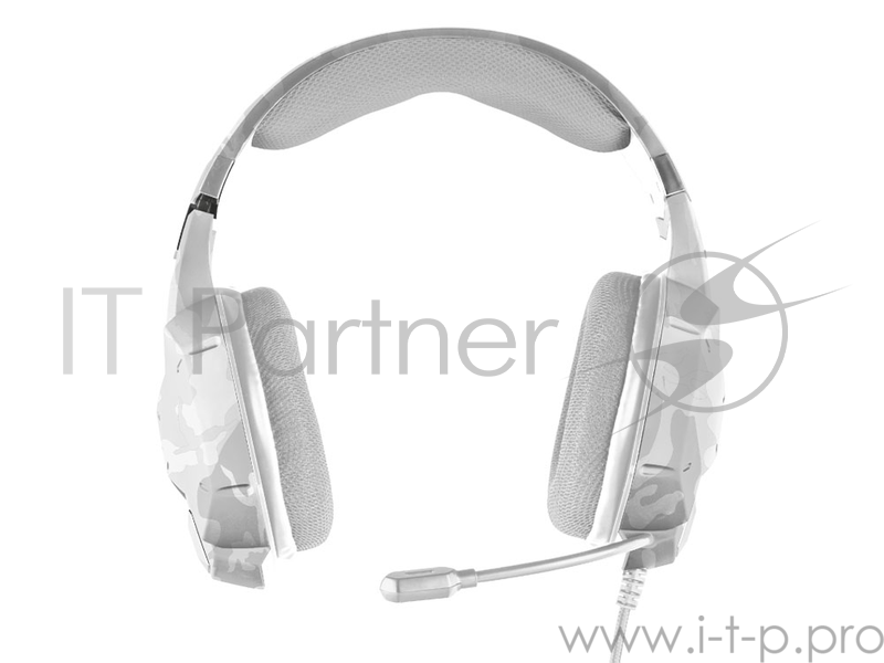 Гарнитура TRUST GXT 322W white camo (гибкий микрофон,Регулятор громкости,отключения микрофона,кабель 2м)