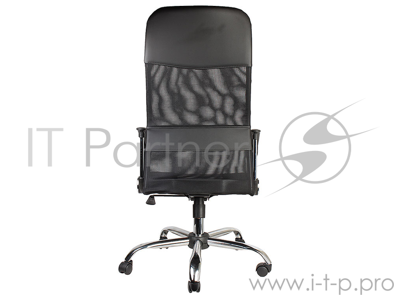 Кресло Recardo Smart (Чёрный, сетка/кожа, высота 1180-1270мм, спинка 740мм, Ш500*Г490, крест 700мм, макс. 120кг, газлифт/качание/откидывание)