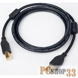 Кабель Bion Кабель USB2.0, AM/BM, зол.разъемы, ферр.кольца, 3м. БионBNCCF-USB2-AMBM-10
