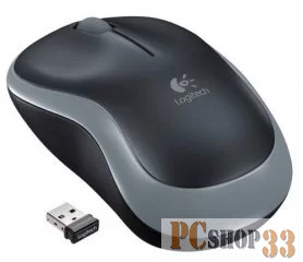 Оптическая мышь Logitech m185 910-002238, беспров., 2кн.+скр., черно-серый (USB)