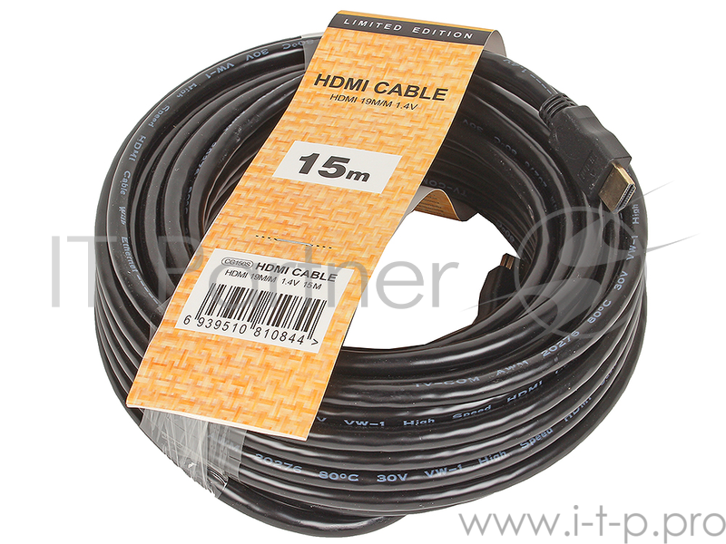 Кабель TV-COM Кабель цифровой (CG150S-15M) HDMI19M to HDMI19M, V1.4+3D, 15m 6939510810844