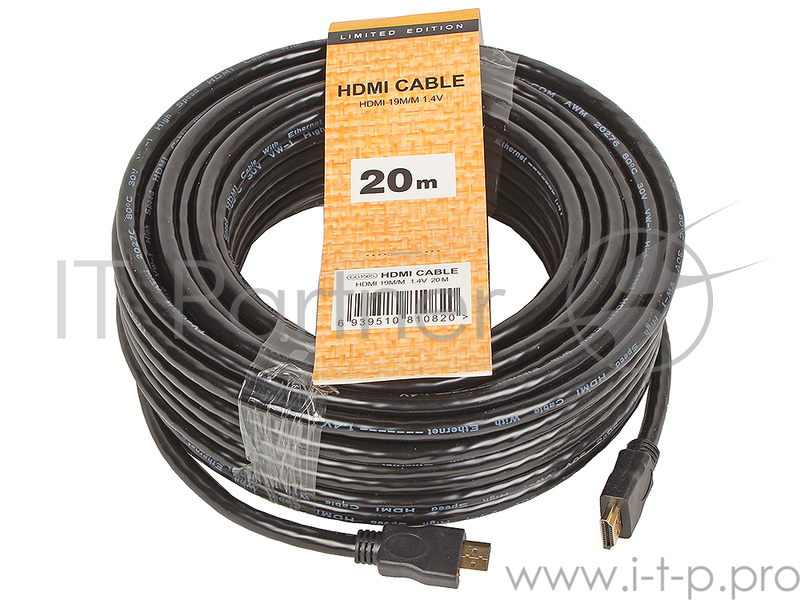Кабель TV-COM Кабель цифровой (CG150S-20M) HDMI19M to HDMI19M, V1.4+3D, 20m 6939510810820
