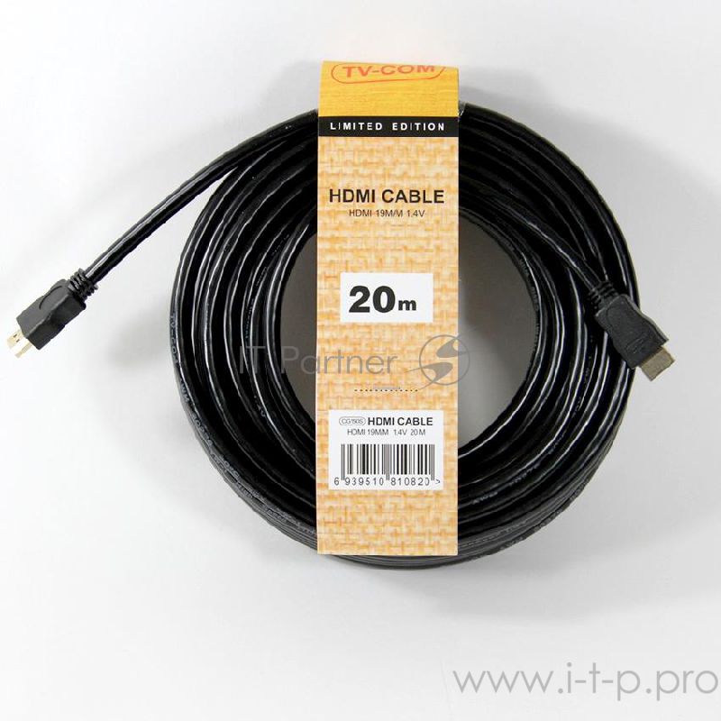 Кабель TV-COM Кабель цифровой (CG150S-20M) HDMI19M to HDMI19M, V1.4+3D, 20m 6939510810820