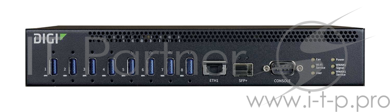 Коммутатор Digi AnywhereUSB 8 Plus eight USB 3.1 Gen 1 Ports, single 10M/100M/1G/10G Ethernet, single SFP+, 12VDC