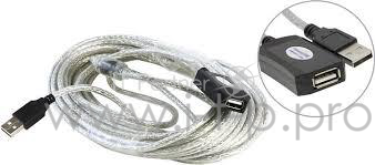 Кабель Aopen Кабель-адаптер USB2.0-repeater, удлинительный активный Am--Af 10м (ACU823-10M) 6938510851321